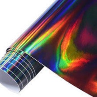 Stiker Skotlet Laser Chrome Hologram Hitam Stiker Scotlet Hologram Hitam