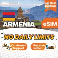 [Yoho] Armenia eSIM No Daily Limit 3GB 5GB 10GB 30 Days Yoho Mobile Official Store