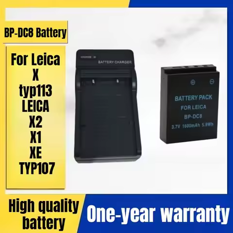 BP-DC8 camera battery, charger for Leica X typ113 LEICA X2 X1 XE TYP107 digital camera 3.7V 1600mAh