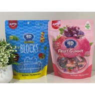 4D AMOS GUMMY BLOCKS 135g/ FRUITY GUMMY 120g