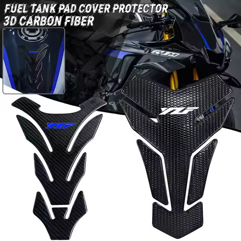 3D Carbon-look Motorcycle Tank Pad Protector Decal Stickers Case for YAMAHA YZF R1 R3 R15 R6 600 R12