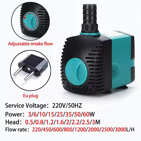 Small Adjustable Flow Rate Submersible Pump Fish Tank Aquarium Circulating Pump Bottom Filter Silent
