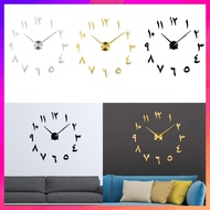 [Predolo2] DIY Wall Clock, Large Wall Sticker Clock , Acrylic Wall Clock Sticker Mirror Wall Clock Decor for Living Room Study Bedroom