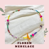 Floren necklace///Bead necklace// choker beads// y2k necklace