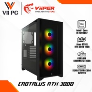 ViiPER PC CROTALUS RTX 3080 Gaming PC, I9-12900KF, STRIX Z690-F WIFI, STRIX RTX 3080, CORSAIR 4000X 