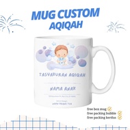 AQIQAH MUG CUSTOM PRINTING MUG/ PRINTING MUG SOUVENIR