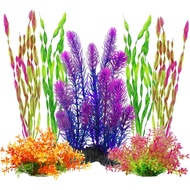 MyLifeUNIT Tumbuhan Akuarium Tiruan, Tumbuhan Plastik untuk Hiasan Akuarium, Pek 7 (Gaya B)