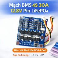 BMS Circuit 4S 30A LiFePO4 Battery 12.8V HX-4S-F30A – Charge and Discharge Protection, Battery Balan