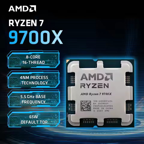 AMD Ryzen 7 9700X 100% Brand New AMD 7 9700X Max Boost 5.5GHz 8-Core 16-Thread 32MB Cache AM5 no Pac