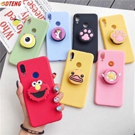 3D Cartoon Cute Case For OPPO A3S A5S A5 A7 A12 A12E A92 A52 A9 2020 A37 A83 F9 F11 Pro Soft Silicone TPU With Animal Holder Ring Cover DongTeng