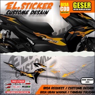 Striping aerox new old 155 transparent sticker nvx racing motif tiland yamaha nvx vietnam 4a