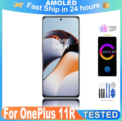Original AMOLED Touch Screen for OnePlus 11R 6.74" LCD Display,CPH2487 display Replacement