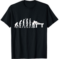 Men's cotton T-shirt Pool Billard Evolution Snooker Player Table 8 Ball T-Shirt T-Shirt Fast Shippin