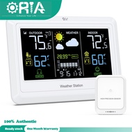 ORIA Wireless Weather Station Digital Colorful Weather Forecast Clock with Outdoor Sensor Max/Min Re