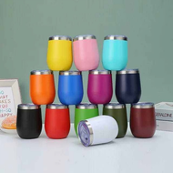 Tumbler Gelas Cangkir Mug Kopi Stainless Steel Double Wall Anti Panas Mug Egg Kapasitas 350ml