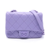 【二手】香奈兒 (Chanel) CHANEL 迷你絎縫 AS1784 紫色魚子醬紋小牛皮（粒面小牛皮）女士單肩包