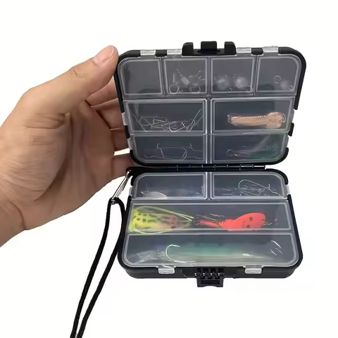 Lure Box Fishing Hook Box Tool Box Storage Box Accessories Box Black Storage Box Fish Hook Storage B