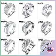 【PROMOSI RAYA VIRAL】S925 Silver Man Men Laki Lelaki Premium Luxury Diamond Ring Cincin 💍❤