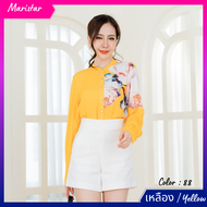 Maristar : No.2072 เสื้อแขนยาวพิมพ์ลาย | Printed Long Sleeve Blouse