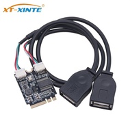 M.2 to USB Riser Card 480Mbps M.2 A+E Key to Dual USB 2.0 Port Expansion Adapter Card with Riser Cab