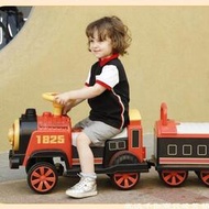 額兒童電動小火車可坐人寶寶電動車玩具男女孩四輪汽車雙人遙控玩具