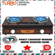 KOMPOR TURBO Gas 2 Tungku Gs 2088 (Burner Kuningan Original)