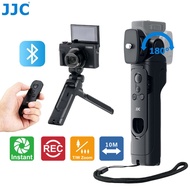 JJC TP-C1 Mini Tripod Grip with Detachable Bluetooth Wireless Remote Control HG-100TBR for Camera Canon EOS R100 R50 R10 R8 R7 R6 Mark II R6 R5 R3 RP R M6 M50 Mark II M200 6D 77D 90D 850D 800D 200D II PowerShot V10 G7X Mark III G5X Mark 2 SX70 HS