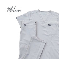🌟Malean Scrubs ชุดสครับ เสื้อพร้อมกางเกง ✅ ปักชื่อหน้าอกให้ฟรี 🌟ดีไซน์ USA ผ้า Flexy spandex บางเบา 