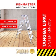 Kenmaster Tangga Lipat 5 Step Alumunium  KM-205 - TNGG023 / Tangga Rumah Lipat 5 Step