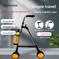 Elderly Mobile Walking Cane Walking Stick for Elderly Portable Handcart for Elderly Walking Stick wi