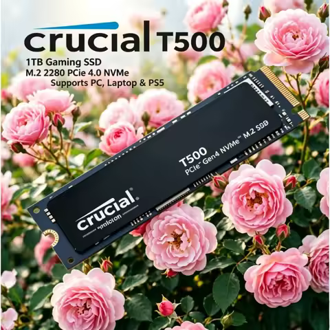M.2 2280 PCIe 4.0 NVMe Gaming SSD, 1TB Crucial T500, Max 7300MB/s, OEM CT1000T500SSD8, Fully compati