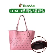 COACH Shoulder Bag Handbag Hollow Carved Pink