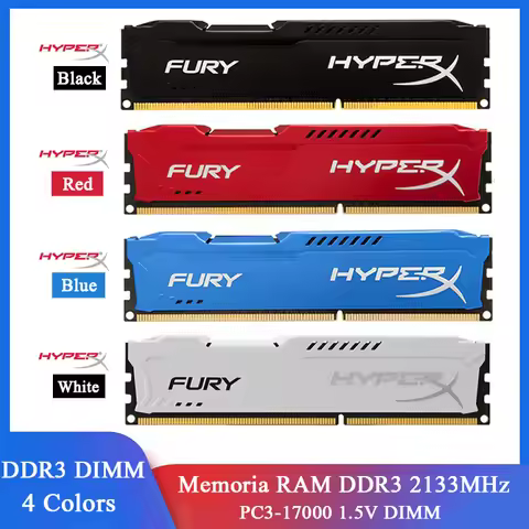 DDR3 Fury Memoria RAM DDR3 8GB 2133MHz 8GB 2400MHz PC3-19200 PC3-17000 Desktop Memory 240Pins DIMM 1