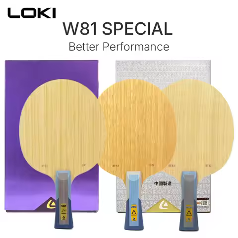 LOKI W81 SPECIAL Table Tennis Blade Outer Inner Force Ping Pong Blade Professional Level 5 Wood 2 Ca