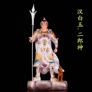 White marble Erlang God Yang Jian statue resin Buddha statue White marble Erlang God Yang Jian statu