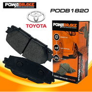 ผ้าเบรคหน้า โตโยต้า วีออส 1.5 J E G ปี 07-12 ยาริส 1.5E ปี 06-12 ยี่ห้อ POWA (1ชุด)