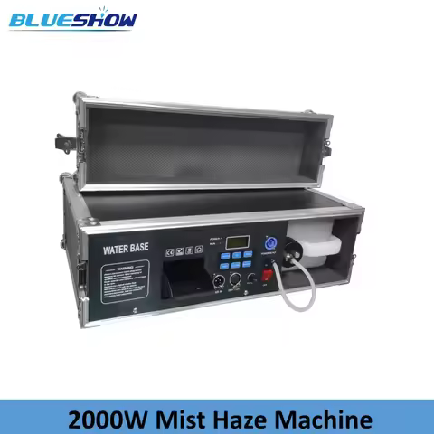 2000W Mist Haze Machine with Flight Case 1500W Haze Machine Fog Smoke Machine DMX Stage Lighting Eff