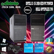 ( DELL OFFER INTEL I3 / I5 2ND GEN ) PC DELL OPTIPLEX 790 TOWER , INTEL CORE I3 I5 2GEN / 4GB RAM, 2