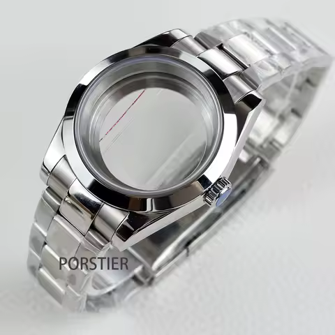 36/39mm NH35 Watch Case Stainless steel Sapphire Glass Transparent Back Cover for Seiko NH35 NH36 mo