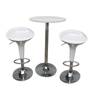 High Leg Bar Table Bar Counter White Adjustable Small round Table Bar Counter round Table Bar Chair 