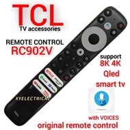 【With Voice Function】TCL RC902V FMR1 4K 8K QLED Smart Tv Remote Control For 75X925 40S330 43S65A/F8F