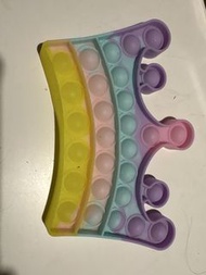 Crown Shaped Pop It Fidget Toy - Rainbow Colors