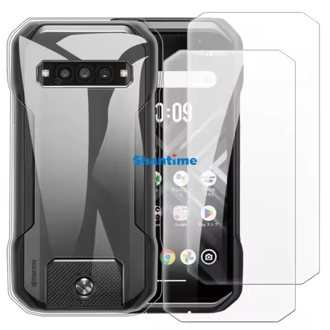 Soft Case + 2 Pack Tempered Glass Screen Protectors for Kyocera Torque G06 KYG03 Full-Body Protectio