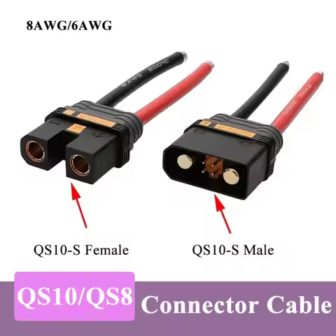 Anti-sparking QS8-S QS10-S Connector Cable Model Airplane Electric Motorcycle Battery Terminal Drone