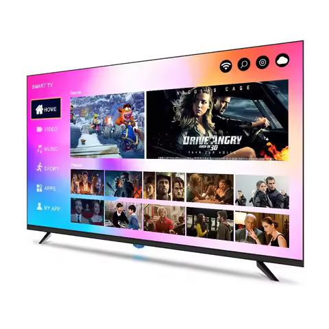 Tempered Television Thin Flat Screen 50 55 60 65 70 75 85 98 Inch Android Webos 4k 8k Ultra HD Wifi 