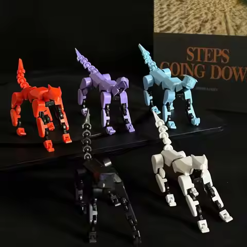 3D Printed Movable Dog Figures Shapeshift Mannequin Lucky Character Robot Decorative DIY Assembly Mu