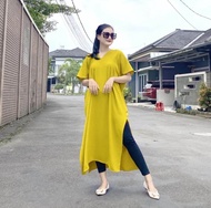 Longdress Rayon Renda Gamis Sultan Busui Motif Daun Kotak Bulat Garis Tali Belakang Rempel Bawah Bah