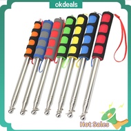 OKDEALS 1.2M/1.4M/1.6M/2M ยืดได้ขยายได้ การนำเสนอ PPT 1.2ม./1.4ม./1.6ม./2ม ธง windsock ตัวชี้ครู เสาธงไกด์นำเที่ยว เสาธงแบบมือถือ เสาธงยืดหดได้