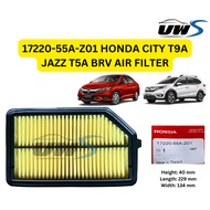 17220-55A-Z01 HONDA CITY T9A JAZZ T5A BRV AIR FILTER  Height: 40 mm Length: 229 mm Width: 134 mm
