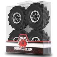 4pcs scx24 beadlock wheels scx24 tractor tires 1.0 beadlock wheels 1.0 crawler trx4m tires 1/18 1/24